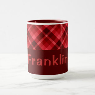 Joli Monogramme rouge rubis 15 oz Café Mug