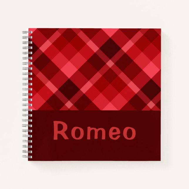 Joli Monogramme rouge Ruby Petit Carnet (Devant)