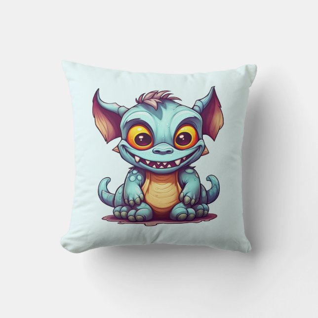 Joli Monster Dragon Petit Tom Jeter Oreiller (Recto)