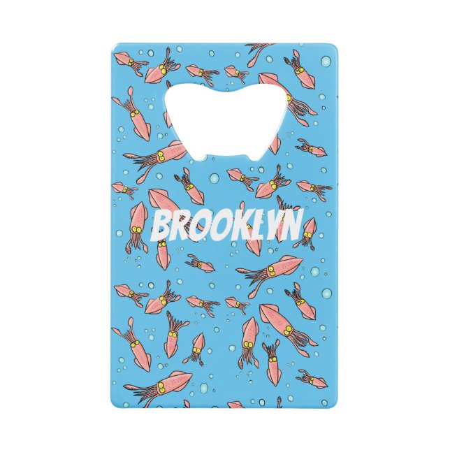 Joli motif caricature de calmar rose (Devant)