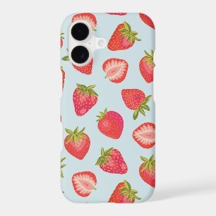 Joli motif de fraise à la menthe