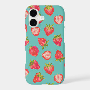 Joli motif de fraise à la menthe