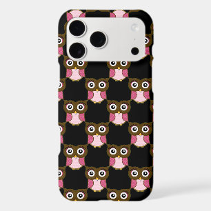 Joli motif de hibou rose et marron Choisissez la c