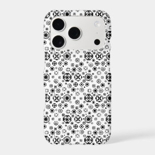Joli motif décoratif arabesque noir et blanc