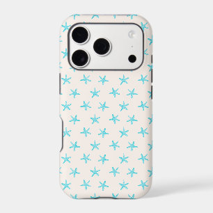 Joli motif d'étoile de mer bleu sarcelle tropical