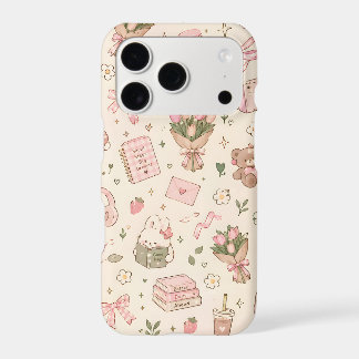 Joli motif esthétique de coquette rose lapin migno