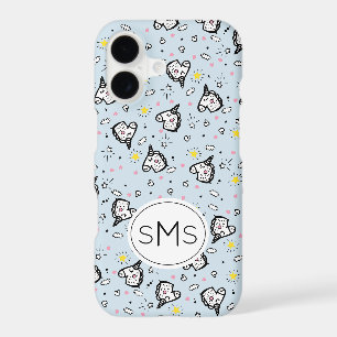Joli Motif Licorne Bleu Pastel Féminin Monogramme