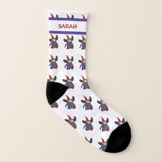 Joli Motif Rudolph Nom personnalisé Noël (Droite extérieur)