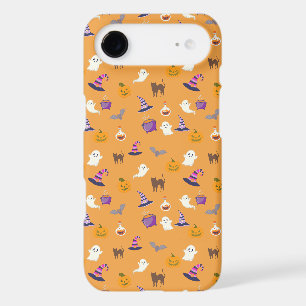Joli motif sans fin Halloween orange - Effrayant