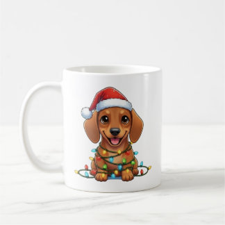 Joli Noël Brown Dachshund Mug