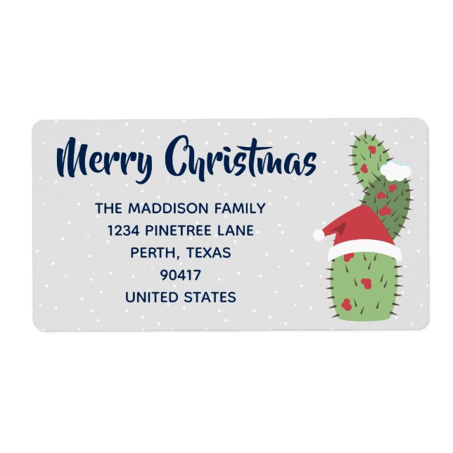 Joli Noël Cactus Cactus Stickers (Devant)