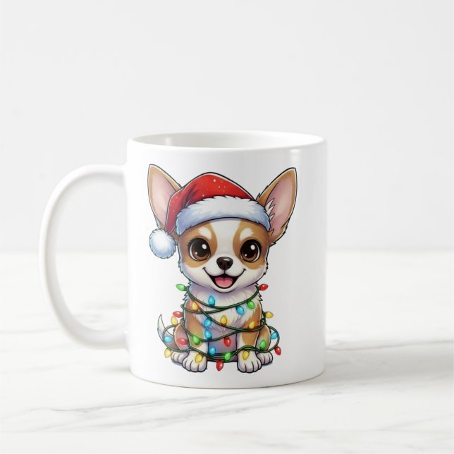Joli Noël Chihuahua Mug (Gauche)