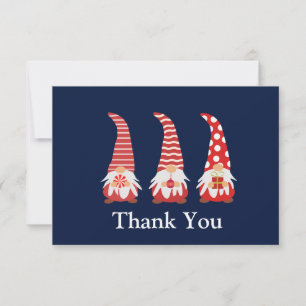 Joli Noël gnomes Carte de remerciements personnali