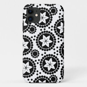 Joli noir fleurs blanches iPhone 5 Coque