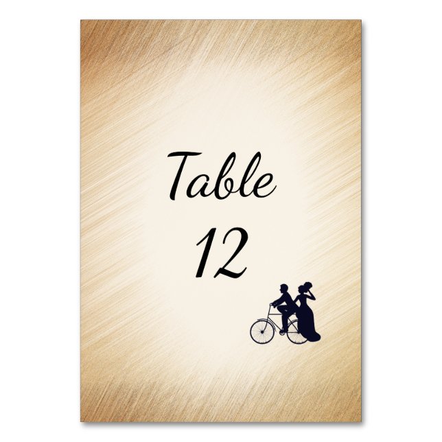 Joli numéro de table vélo rustique (Par défaut)