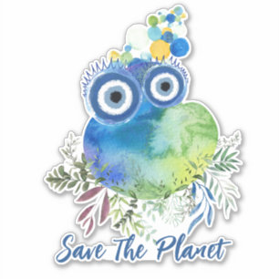 Joli Oiseau Sauvez le Sticker Planète