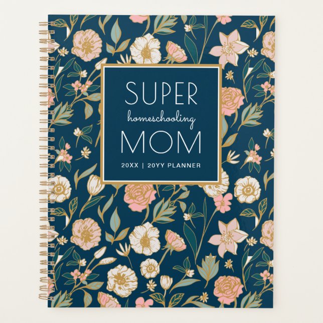 Joli or Floral Super Homeschooling Maman Navy (Devant)