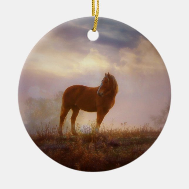 Joli ornement Palomino Mustang (Devant)