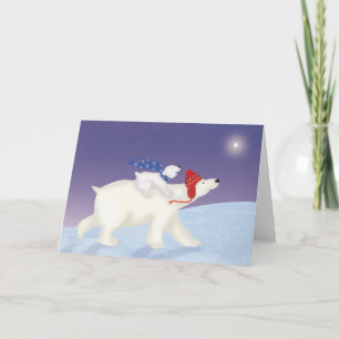 Joli ours polaire et carte de Noël petit