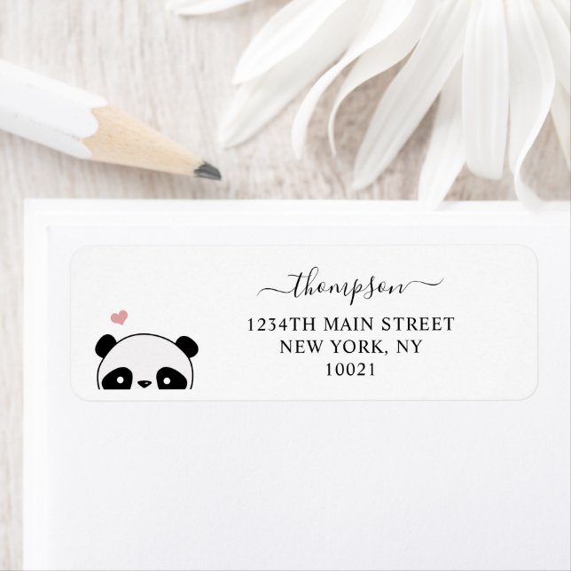 Joli Panda Blush Pink Monogramme Script (En situation)