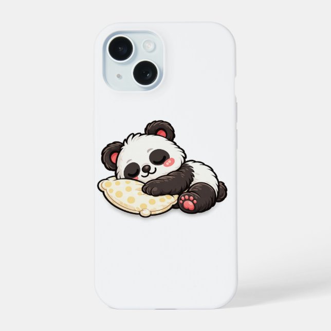Joli panda endormi avec oreiller (Verso)