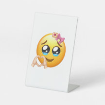 Joli panneau de bureau avec émoji souriant 