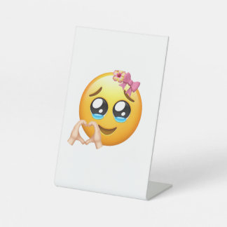 Joli panneau de bureau avec émoji souriant 
