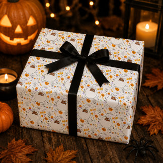 Joli papier cadeau Halloween pour la fête ou les f