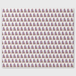 Joli papier cadeau licorne de Noël