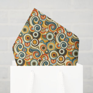 Joli papier de soie de fête à motif en carrés rétr