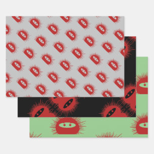 Joli papier d'emballage jouable Jeu de feuille pla