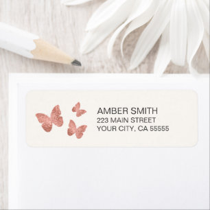 Joli papillon Rose Gold Foil Nature