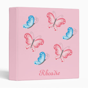 Joli papillons Classeur rose