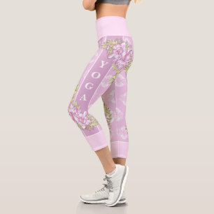 Joli Pastel rose YOGA Capri Leggings