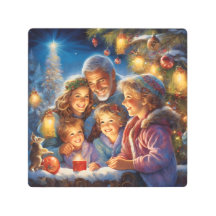 Joli Père Noël Famille Confortable Vacances