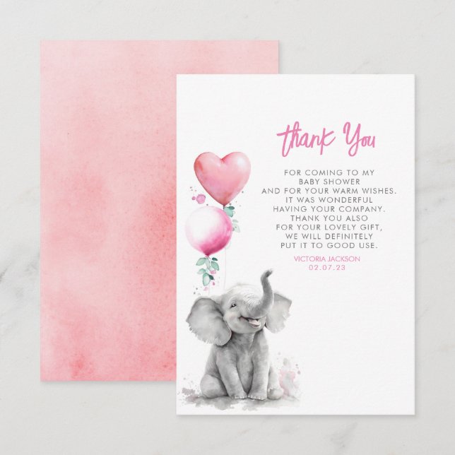 Joli petit bébé éléphant merci (Devant / Derrière)