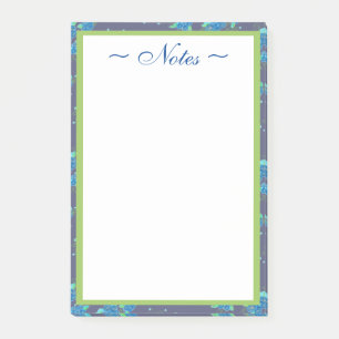 Joli Petit Denim Blue Flowered Post-It Notes