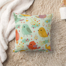 Joli Petit Oiseau Jeter Oreiller