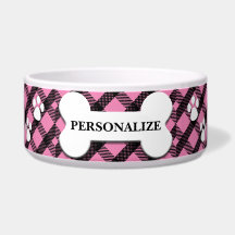 Joli Plaid Rose - Gamelle pour Animal de Compagnie