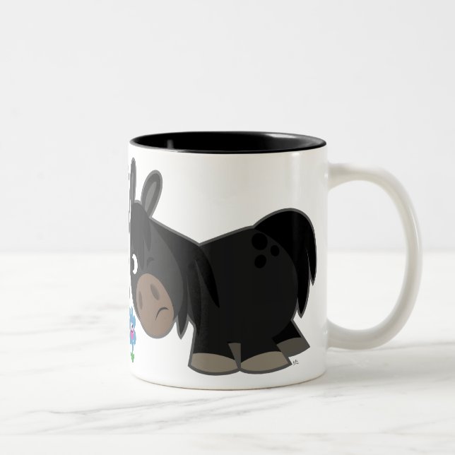Joli Poney Cartoon Standoff Mug (Droit)
