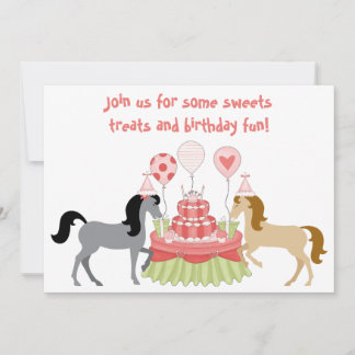 Joli Ponies Horse Invitation Anniversaire