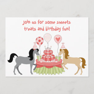 Joli Ponies Horse Invitation Anniversaire