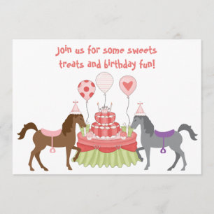 Joli Ponies Horse Invitation Anniversaire