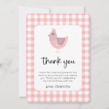 Joli poulet Carte de remerciements photo