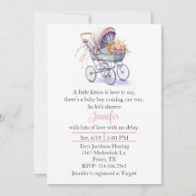 Joli Pram Baby shower Invitation