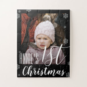 Joli premier Noël Enfants Photo Puzzle