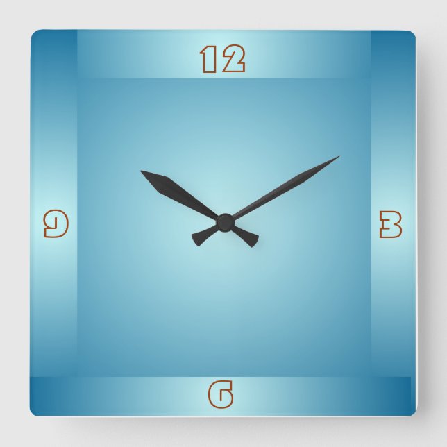 Joli Pretty Pastel Blue Boarder> Horloges de cuisi (Recto)