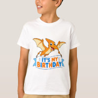 Joli Ptérodactyle C'est Mon Anniversaire T-Shirt E