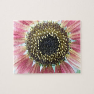 Joli Puzzle de tournesol rose