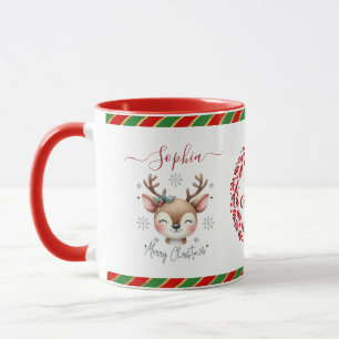 Joli Reindeer Noël Enfants Chocolat Chaud Mug